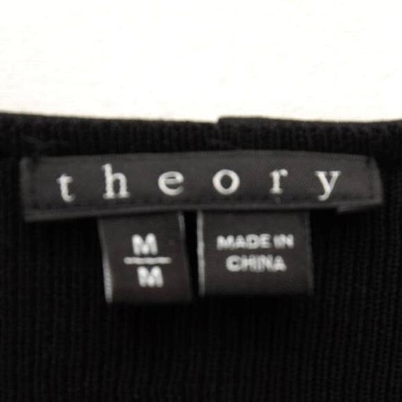 Theory Black 3/4 Sleeve Silk Cowl Neck Top Size Medium - Picture 5 of 8
